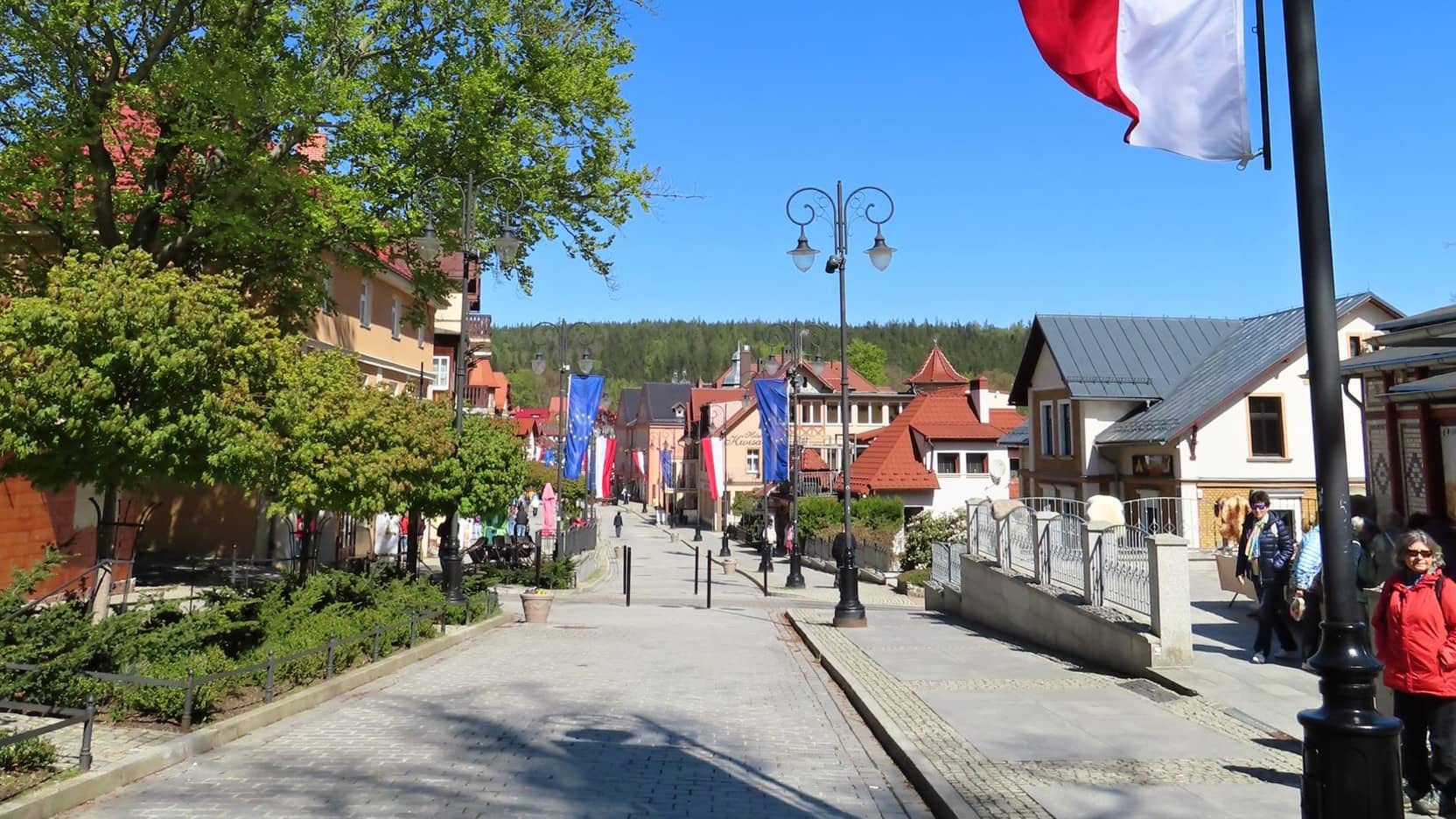 Krásné a pohodové ulice Swieradowi Zdroje